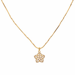 Anzu Dainty Flower Necklace | Demifine Zirconia Floral Pendant
