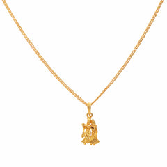 Anzu Radha Krishna Necklace | Spiritual Demifine Gold Pendant
