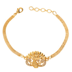Anzu Peacock Bracelet | Demifine Gold & Zirconia Jewellery