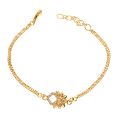 Anzu Floral & Geometric Bracelet | Demifine Petal & Zirconia Jewellery