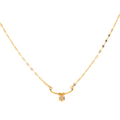 Anzu Demifine Floral Necklace | Dainty Flower & Leaf Pendant