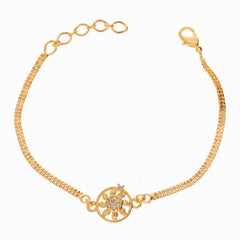 Anzu Dainty Floral Circle Bracelet | Demifine Sunburst Zirconia Jewellery