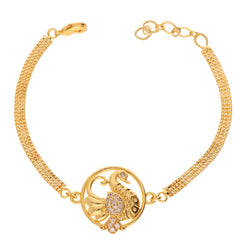 Anzu Peacock Circle Bracelet | Demifine Gold & Zirconia Jewellery
