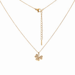 Anzu Dainty Clover Necklace | Demifine Four Leaf Lucky Charm Pendant