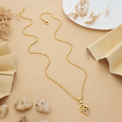 Anzu Dainty Heart Pendant Necklace | Demifine Gold Zirconia Design