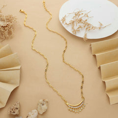 Elegant Gold-Plated Pendant Necklace with Dangling Charms – Demi-Fine Jewelry for Women | Anzu