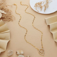 Anzu Double Teardrop Necklace | Dainty Demifine Zirconia Pendant