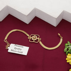 Anzu Geometric Floral Bracelet | Dainty Demifine Square Jewellery