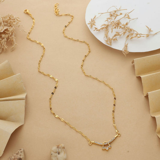 Anzu Winged Pendant Necklace | Dainty Demifine Zirconia Design