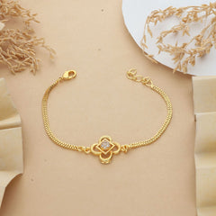 Anzu Four-Petal Flower Bracelet | Demifine Clover Zirconia Jewellery