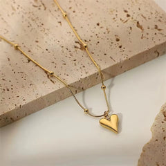 Golden Heartbeat | Luxe Minimalist Pendant Necklace