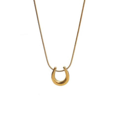 Soleil Curve Pendant | Gold-Plated Elegance