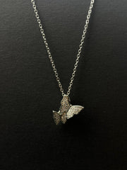 Anzu Silver Butterfly Necklace | Dainty Demifine Zirconia Pendant