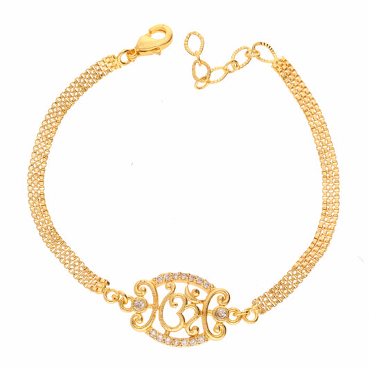 Anzu Om Filigree Bracelet | Spiritual Demifine Zirconia Jewellery