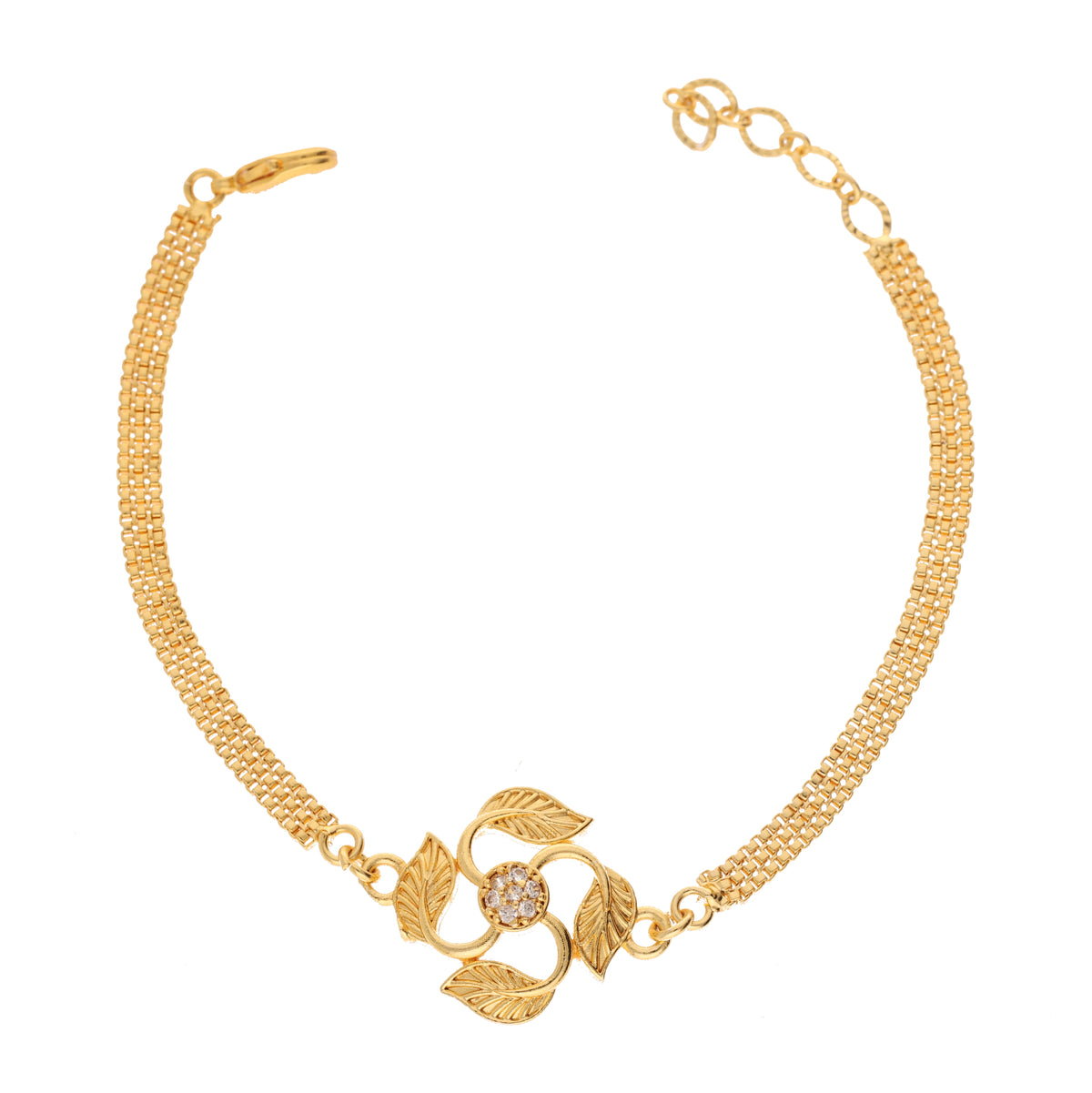 Anzu Floral Leaf Bracelet | Demifine Nature-Inspired Jewellery