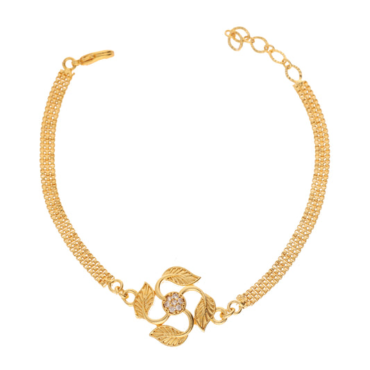 Anzu Floral Leaf Bracelet | Demifine Nature-Inspired Jewellery