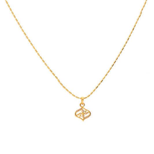 Anzu Demifine Ornate Pendant | Dainty Gold Filigree Necklace