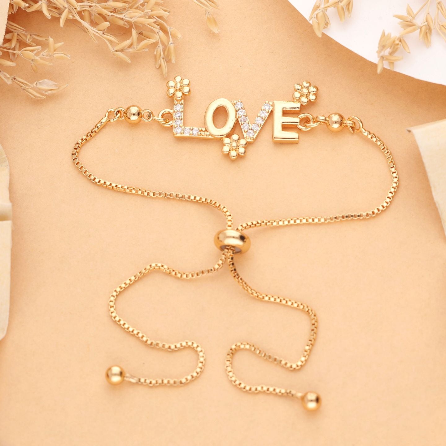 Dazzling Sunflower Starburst Bolo Bracelet | Adjustable | 1g Gold Plated