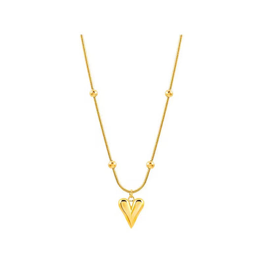 Golden Heartbeat | Luxe Minimalist Pendant Necklace