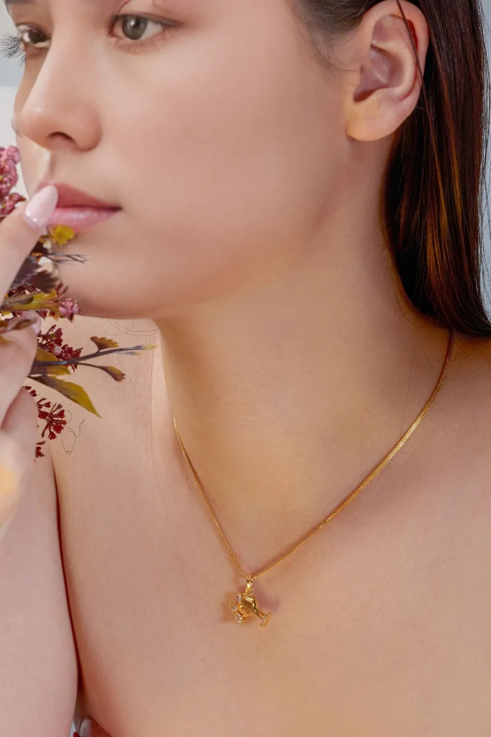 Celebration Champagne Glass Pendant Necklace | 1g Gold Plated